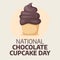 Flyers promoting National Chocolate Cupcake Day or associated events can utilize National Chocolate Cupcake Day-related vector