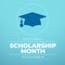 Flyers promoting National Scholarship Month or associated events can utilize National Scholarship Month-related vector graphics.