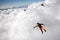 Flying above cumulus clouds