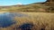 Flying above Lough Nacreevah close to Mount Errigal, the highest mountain in Donegal - Ireland