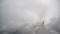 Flying above tropical storm clouds