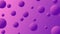 Flying abstract illustration of purple ball on pink and purple background. Beautiful floating shiny purple ball. Use images in