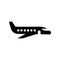 Flying aeroplane top view icon vector sign and symbol isolated o