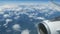 Flying with aircraft over mountains from Germany to Crete Greece