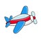 Flying airplane - childrens icon, symbol