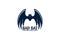 Flying Angry Scary Bat with Spread Wings Logo Design Vector