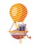 Flying balloon ship boat sailing steam punk mechanical machinery detailed with pipe retro fantasy technology