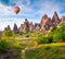 Flying on the balloons early morning in Cappadocia