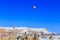 Flying balloons over mountains. Capadocia. Turkey.