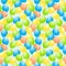 Flying balloons seamless background