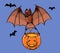 Flying Bat Bring Pumpkin Lantern