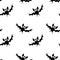 Flying bats seamless pattern. Cute Spooky vector Illustration. Halloween background and texture in cartoon gothic style