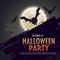 Flying bats spooky hallowen background