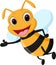 Flying bee cartoon presenting