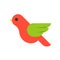 Flying bird logo, Merry Christmas filled icon set