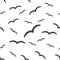 Flying birds seamless pattern background icon. Business flat