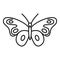 Flying butterfly icon, outline style