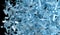Flying Chaotic Blue Particles