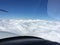 Flying Cirrus above clouds - pilot view