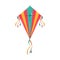 Flying color kite isolated Sankranti fest symbol