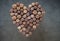 Flying cork heart shape. Valentine`s day concept