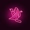 flying demon neon icon. Elements of Angel and demon set. Simple icon for websites, web design, mobile app, info graphics