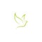 Flying dove silhouette logo elegant design vector. Dove or pigeon cosmetics fashion. Perfect concept bird icon