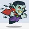 Flying Dracula cartoon