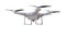 Flying drone isolated on white background. 3D rendered illustration