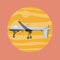 Flying Drone Vector Illustration in Flat Design