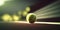 Flying dynamic tennis ball in motion AI generated illustration