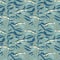 Flying fishes and sea weed seamless pattern in blue and green colours.
