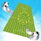 Flying football soccer pitch and balls