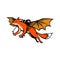 Flying Fox With Mechanical Wings Mascot