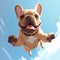 Flying Frenchie: A Digital Painting In 8k With Cartoonish Innocence And Realistic Hyper-detail
