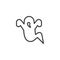 Flying ghost line icon