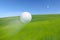 Flying golf ball