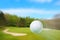 Flying golf ball