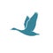 Flying Goose vector illustration, Bird logo design inspiration