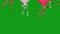 Flying heart balloons green screen motion graphics