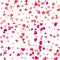 Flying heart confetti, valentines day vector background, romantic love vector simple texture.