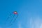Flying Kite on Blue Sky