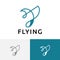 Flying Little Bird Wing Dove Pigeon Hummingbird Colibri Line Logo