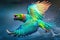 flying macaw parrot