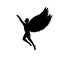 Flying man Icarus silhouette mythology symbol fantasy tale