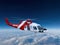 Flying Medical Rescue Helicopter Illustration