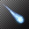 Flying meteor, . Vector isolated.