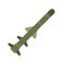 Flying military missile flat icon