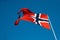 Flying Norway flag