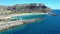 Flying over the beautiful Amadores beach at Gran Canaria